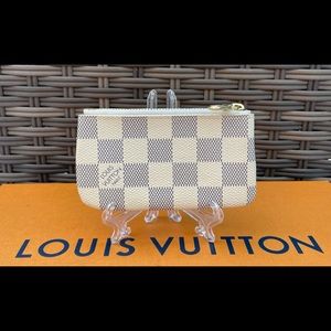 Louis Vuitton key pouch in damier Azur